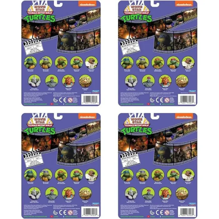 TMNT Classic Movie Star 4-Pack Shredder/Splinter/Foot Soldier/Rahzar Playmates (2024) - Image 4