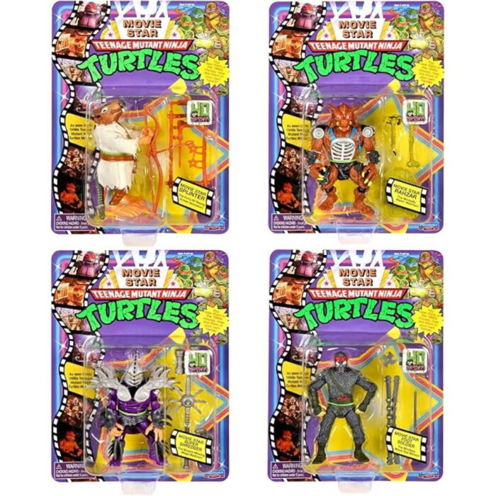 TMNT Classic Movie Star 4-Pack Shredder/Splinter/Foot Soldier/Rahzar Playmates (2024)