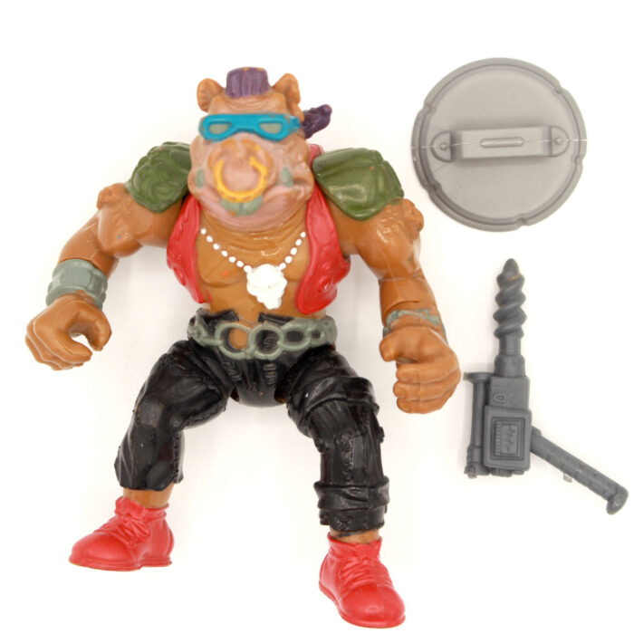 TMNT Bebop Hard Head w Shield & Shell Drill Playmates (1988)