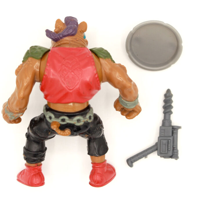 TMNT Bebop Hard Head w Shield & Shell Drill Playmates (1988) - Image 2