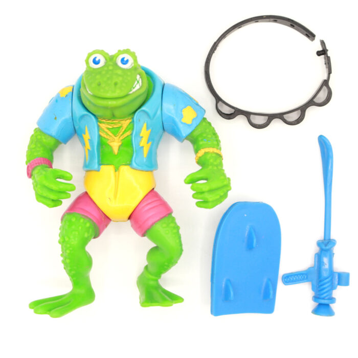 TMNT Genghis Frog with Belt, Blaster and Boogie Board Playmates (1989)