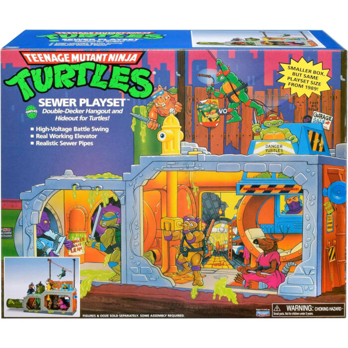 TMNT Ninja Turtles Classic Sewer Lair Playset Reissue Playmates (2025)