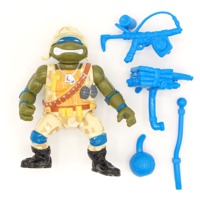 TMNT Lieutenant Leo with 4 x Accessories Playmates (1991)