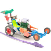 TMNT Sewer Dragster Vehicle 100% Complete w Rip Cord Playmates (1990)