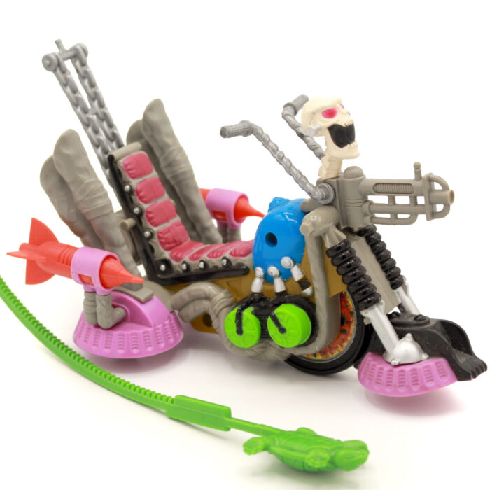 TMNT Psycho Cycle Foot Clan Vehicle w Rip Cord Playmates (1990)